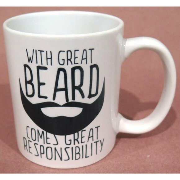WITH GREAT BEARD COMES GREAT RESPONSIBILITY Coffee Cup Mug by Inkjet - Picture 3 of 8